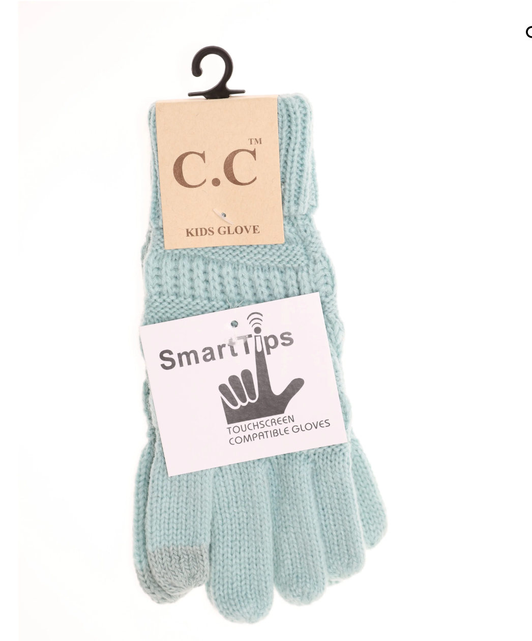 Kids Mint Smart Tip CC Gloves
