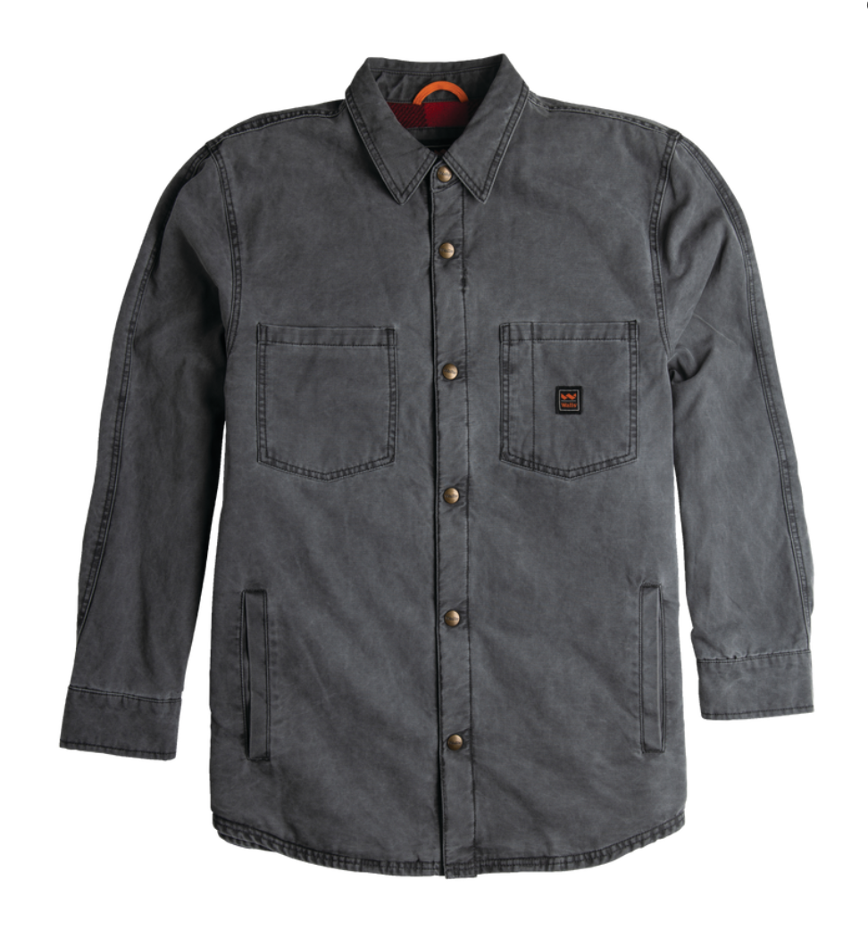 Wash Grey Duck Trucker Button Up Shirt