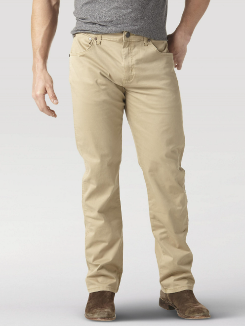 Men's Wrangler Retro Slim Fit Khaki Jeans