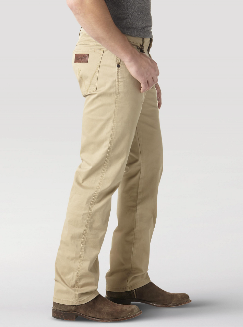 Men's Wrangler Retro Slim Fit Khaki Jeans