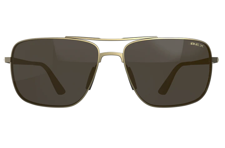 Porter Matte Gold Brown Sunglasses