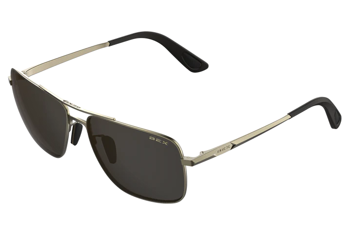 Porter Matte Gold Brown Sunglasses