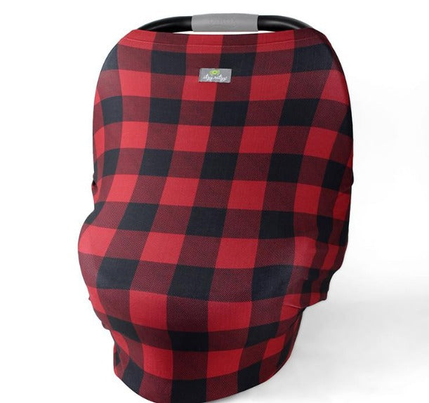 Mom Boss 4-in-1 Multi-Use Nursing Cover and Scarf Buffalo Plaid