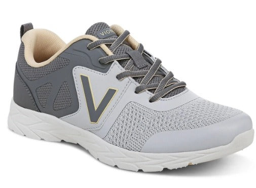 Energy Grey White Tennis Shoe By Vionic