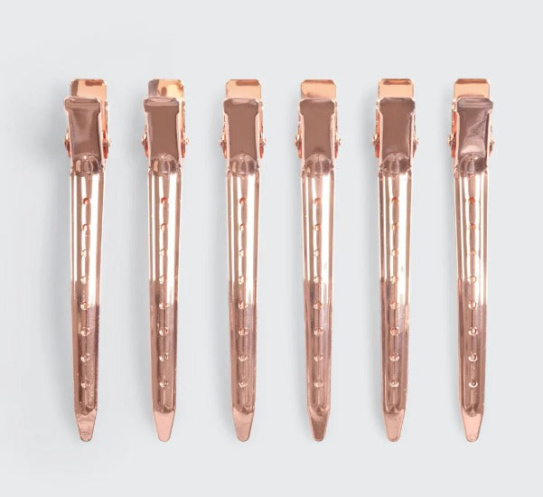 Styling Hair Clips 6pc Rose Gold