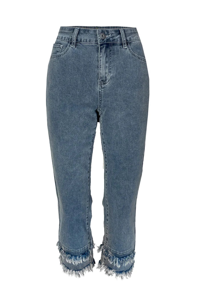 Double Dip Zip Capri - Frisette Jeans