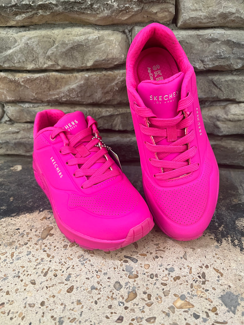 Women's Skechers Uno Night Shades HOT PINK – Dales Clothing