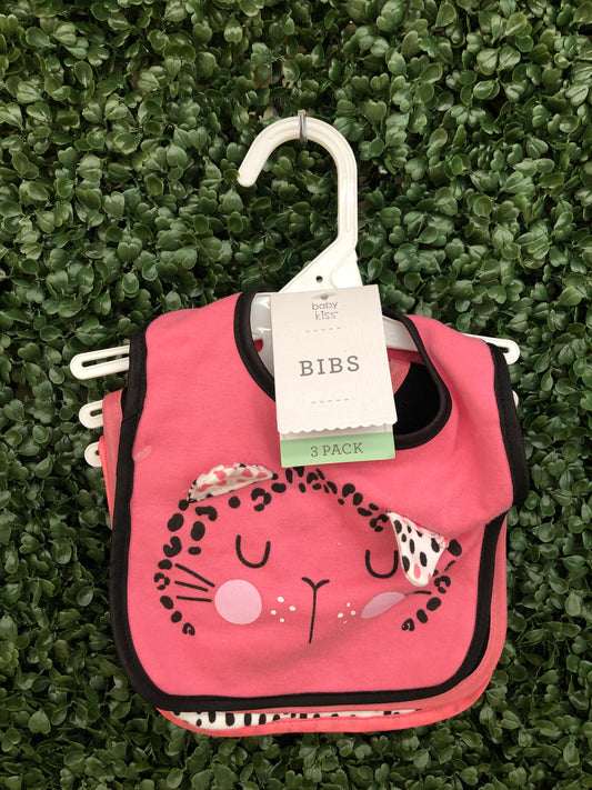 Pink Leopard Baby Girl Bib Pack
