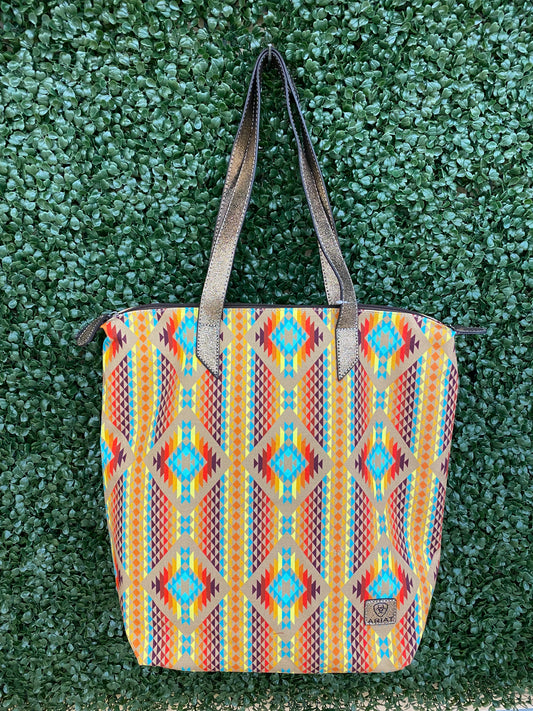 Multi Color Aztec Print Tote Bag