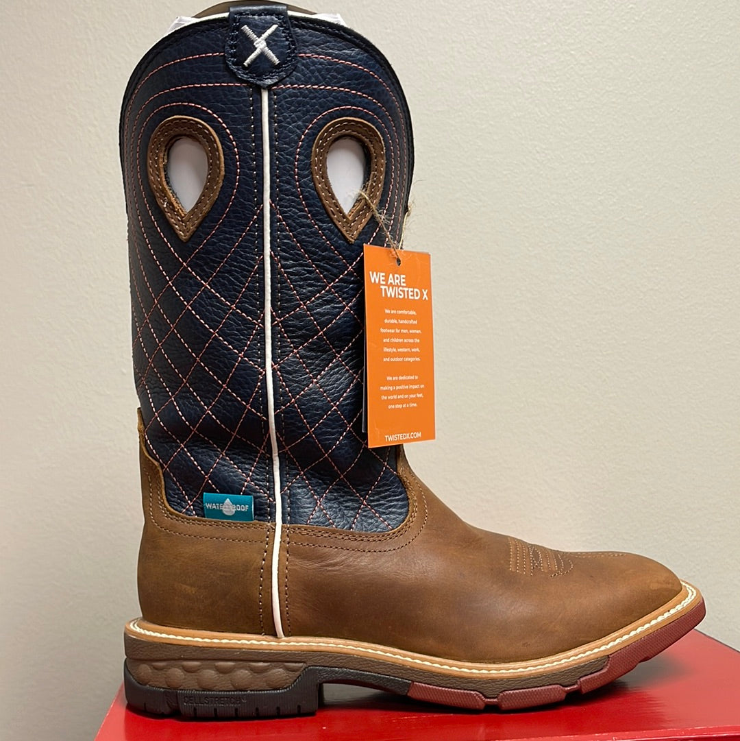 Navy Western Work Boot Twisted X