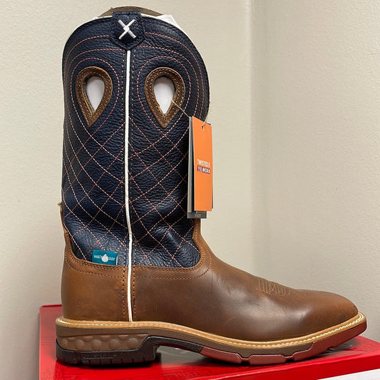 Navy Western Work Boot Twisted X Wide EE