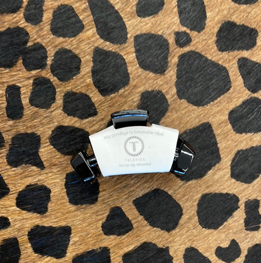 Tiny Black Nonbreakable Hair Claw Clip