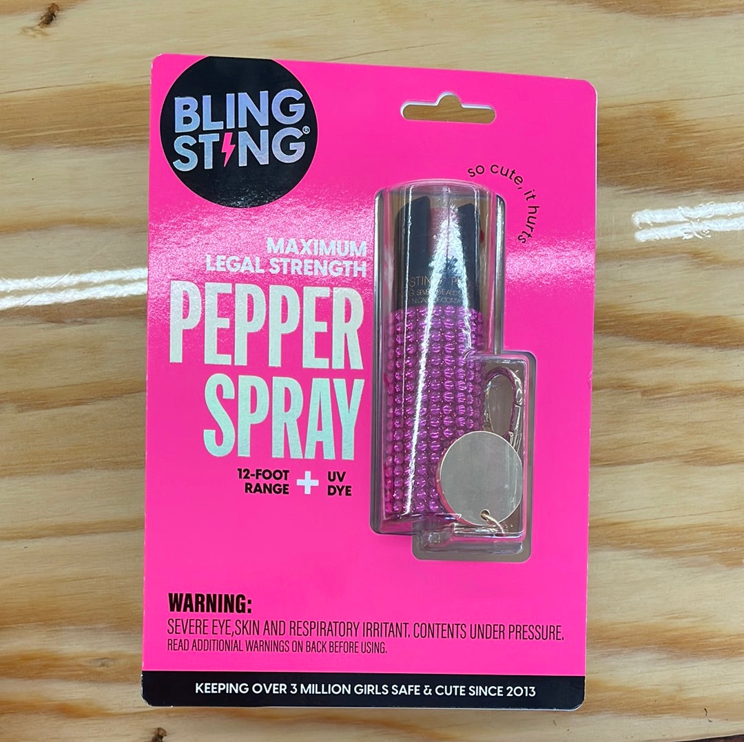 Pink Rhinestone Pepper Spray
