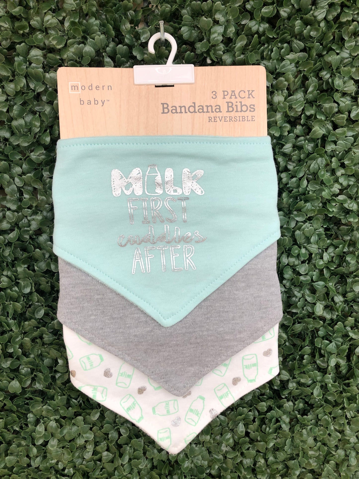 Milk First Reversible Bandana Bib Pack