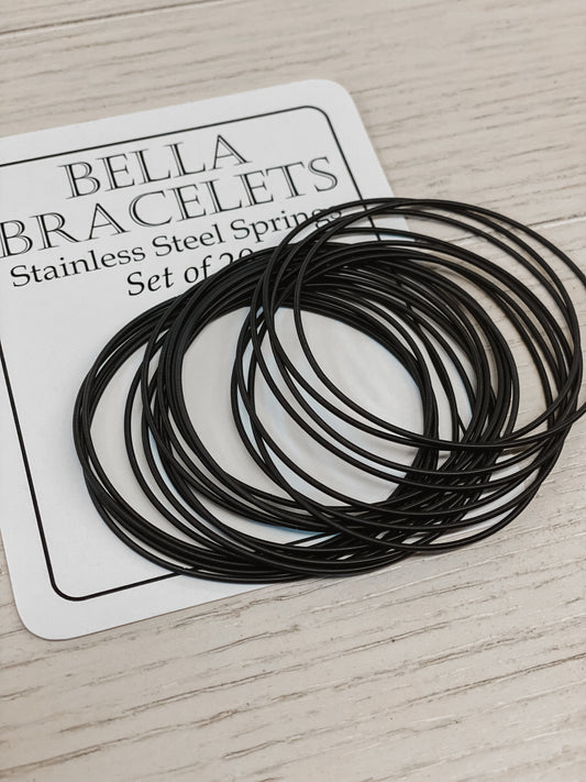 Bella Black Guitar String Bracelets