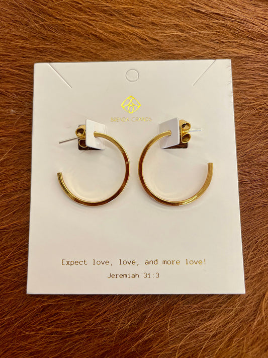 Mini Gold Sun Hoops