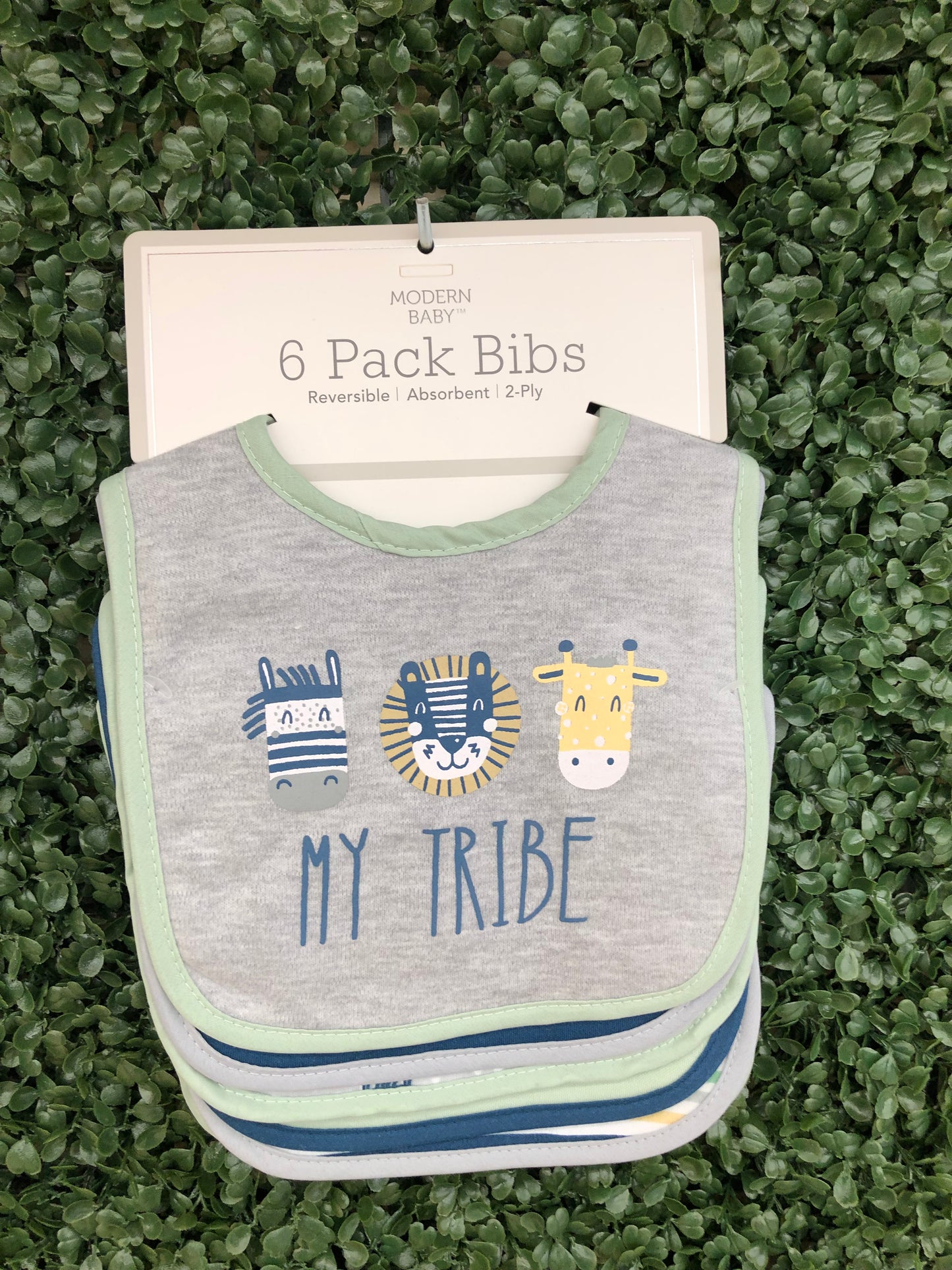 My Tribe Grey Safari Boy Bib Pack