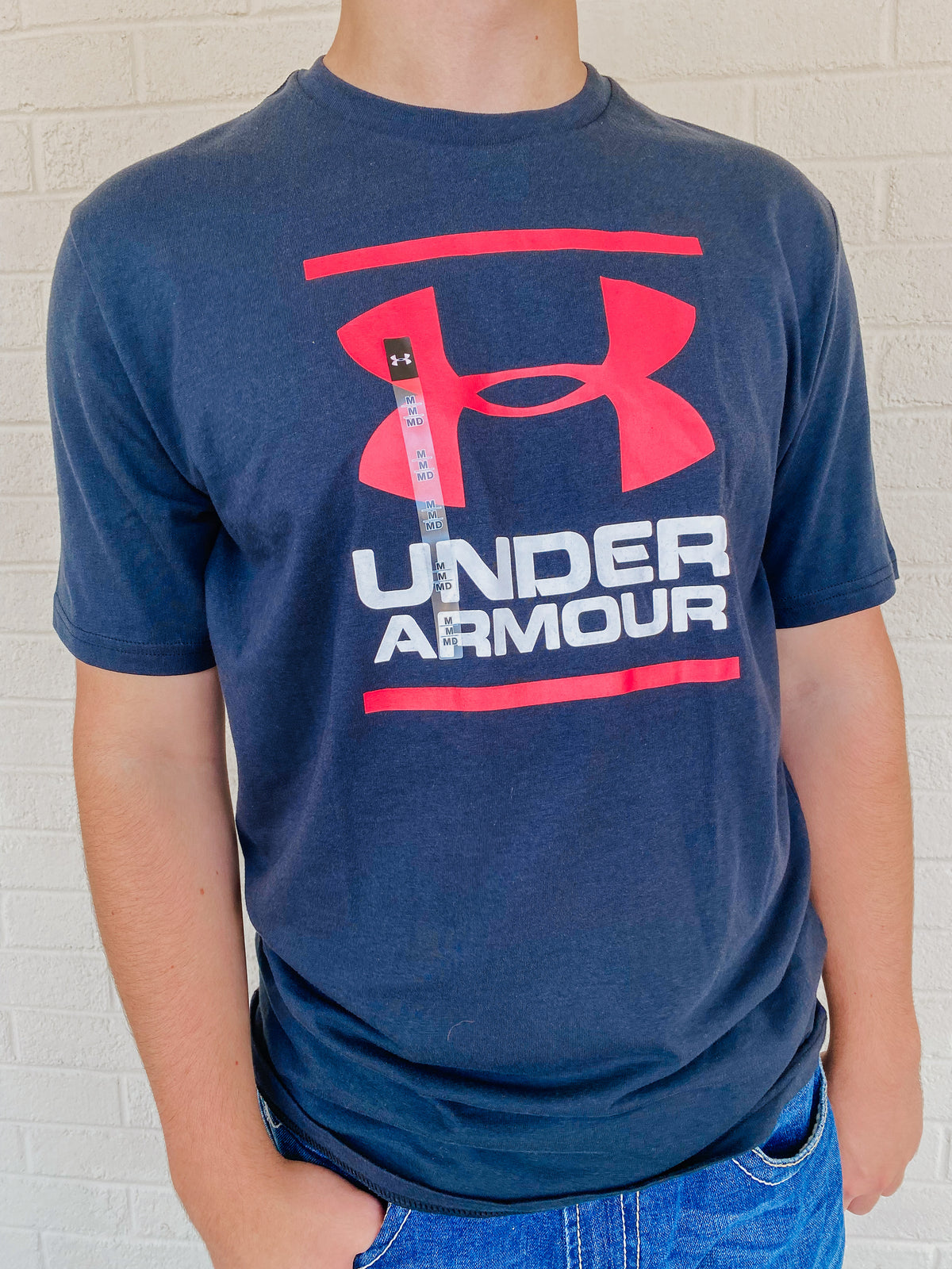 Black Red Under Armour Mens Tee
