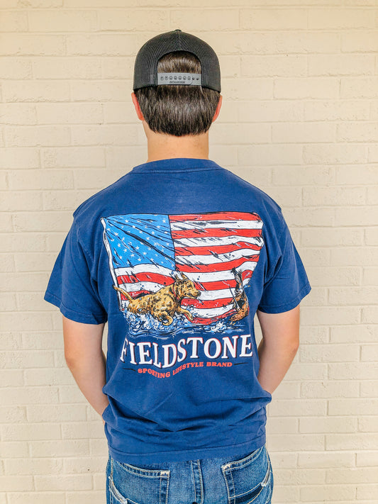 Men's Flag & Water Fieldstone Graphic Tee